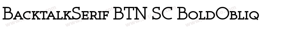 BacktalkSerif BTN SC BoldOblique字体转换